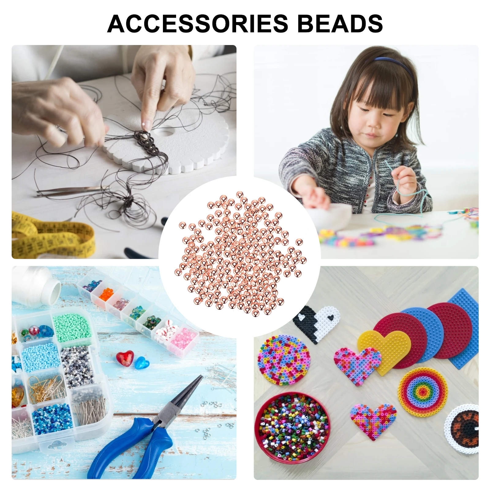 1000 Pcs Round Spacer Beads Charm Bracelet Spacers Jewelry Making Supplies Necklace Pendant DIY Loose Alloy Bracelets
1000 Pcs Round Spacer Beads Charm Bracelet Spacers Jewelry Making Supplies Necklace Pendant DIY Loose Alloy Bracelets