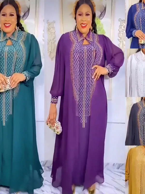 Heavy-Beaded Chiffon Maxi Dr Two-Piece Set rican Middle East Long Robe Cross-Border Large Size Women's Ethnic Faion
Heavy-Beaded Chiffon Maxi Dr Two-Piece Set rican Middle East Long Robe Cross-Border Large Size Women's Ethnic Faion