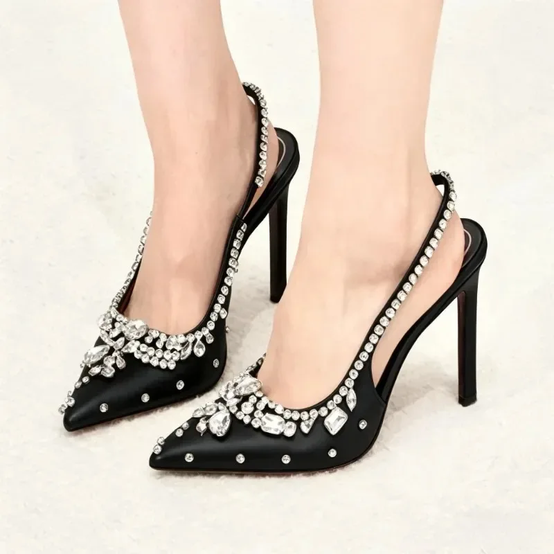 Fashion Designer Women Shoes Luxury Rhinestone Pointed Tip High Heeled Sandal for Woman Elegant French Casual Shoe Zapatos Mujer
Fashion Designer Women Shoes Luxury Rhinestone Pointed Tip High Heeled Sandal for Woman Elegant French Casual Shoe Zapatos Mujer