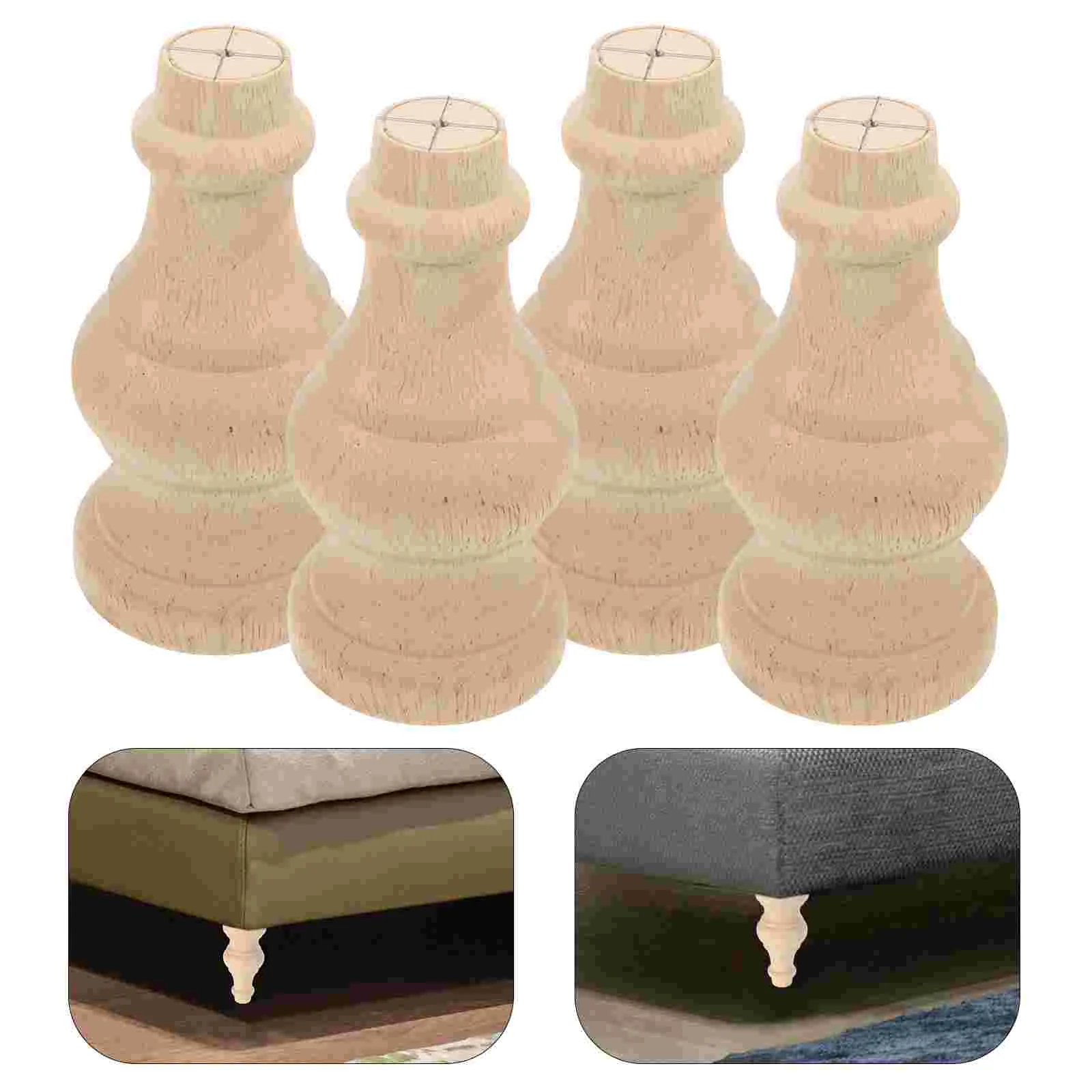 4 Pcs Solid Wood Home Feet Furniture Leg Desk Household Coffee Table Legs Risers
4 Pcs Solid Wood Home Feet Furniture Leg Desk Household Coffee Table Legs Risers