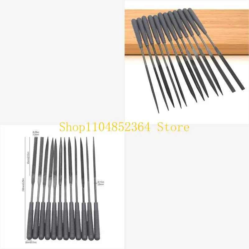 652F 12Pcs Mini Diamond Needle File Set Professional Alloy File Diamond Needle File Metal Set for Woodworking Metalworking
652F 12Pcs Mini Diamond Needle File Set Professional Alloy File Diamond Needle File Metal Set for Woodworking Metalworking