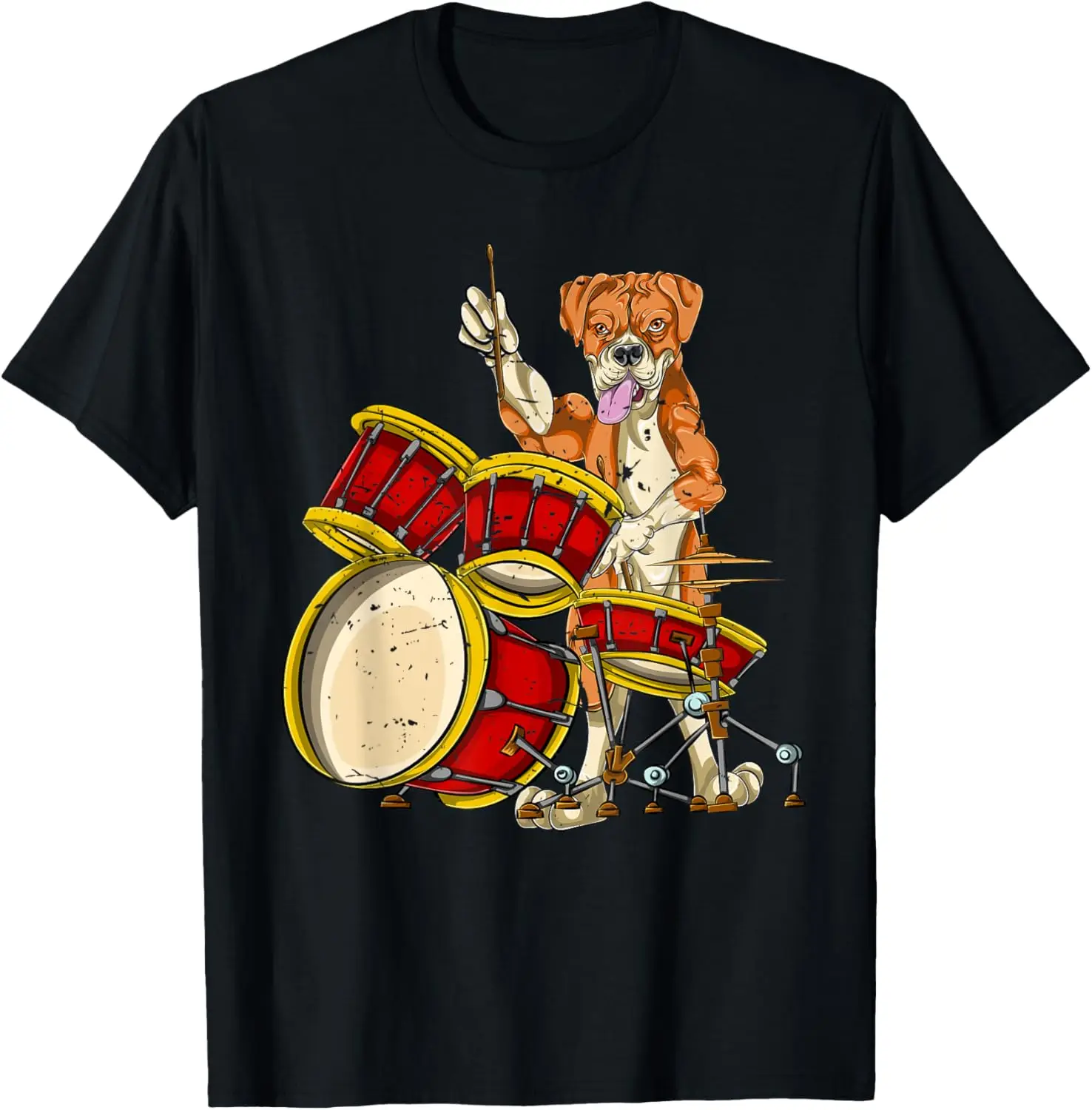 Boxer Men Boys Kids Dog Music Drummer Gifts Drums T-Shirt
Boxer Men Boys Kids Dog Music Drummer Gifts Drums T-Shirt