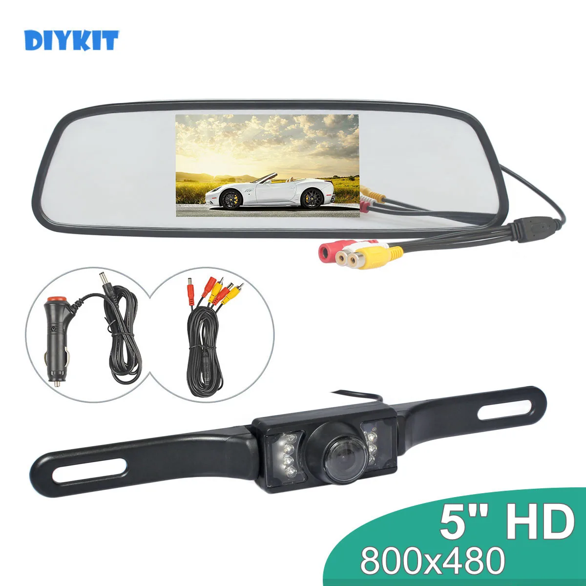 Зеркало-видеорегистратор DIYKIT, 5-дюймовый HD-дисплей, водонепроницаемая камера заднего вида с ИК-подсветкой
Зеркало-видеорегистратор DIYKIT, 5-дюймовый HD-дисплей, водонепроницаемая камера заднего вида с ИК-подсветкой