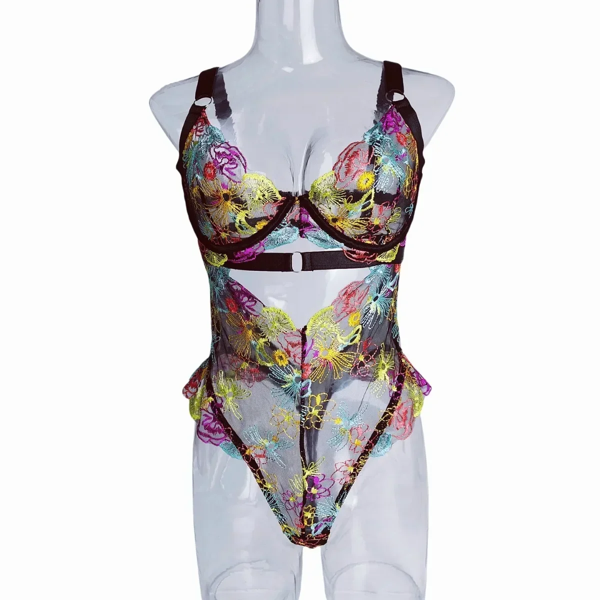Sexy Floral Embroidered Lace Gather One-piece Jumpsuit French Style Fashion Women's Sexy Lingerie Set Female Bodysuit Underwear
Sexy Floral Embroidered Lace Gather One-piece Jumpsuit French Style Fashion Women's Sexy Lingerie Set Female Bodysuit Underwear