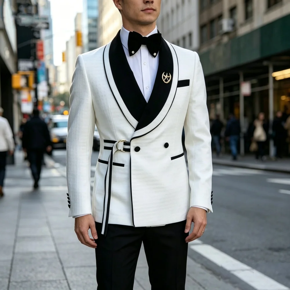 Wedding Suits for Men Double Breasted 2 Pieces Slim Fit Jacket with Pants Set for Groom Guest Prom Formal Banquet 2026
Wedding Suits for Men Double Breasted 2 Pieces Slim Fit Jacket with Pants Set for Groom Guest Prom Formal Banquet 2026