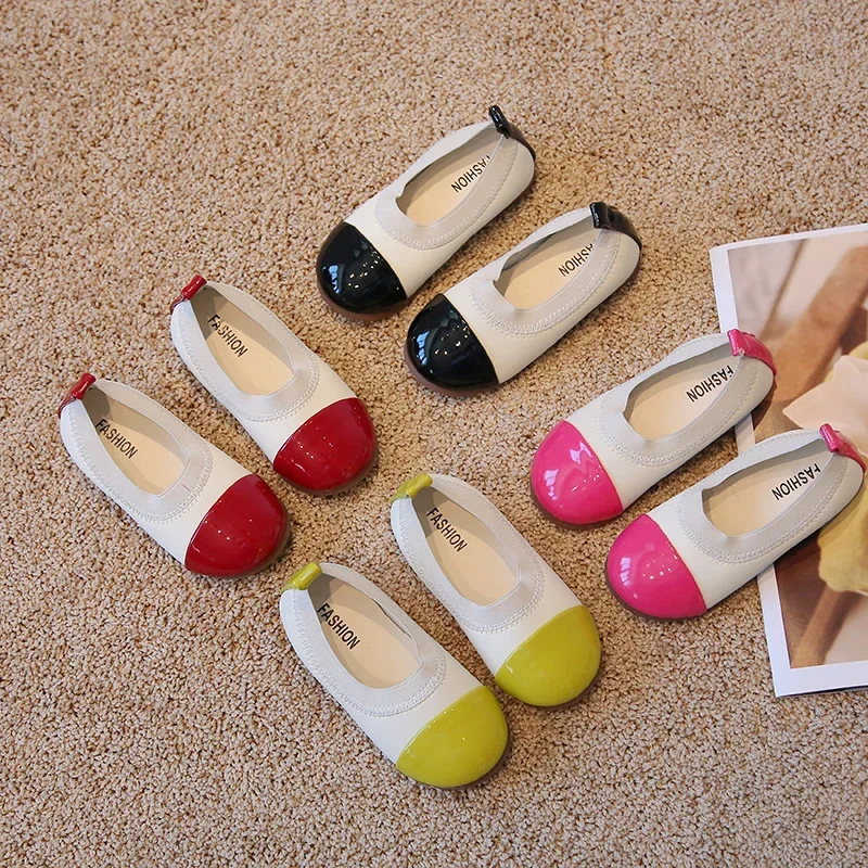Girl's Ballet Flats Patchwork Slip-on Round Toe Children Princess Shoes Fashion Four Colors Soft Light Kids Casual Shoe
Girl's Ballet Flats Patchwork Slip-on Round Toe Children Princess Shoes Fashion Four Colors Soft Light Kids Casual Shoe