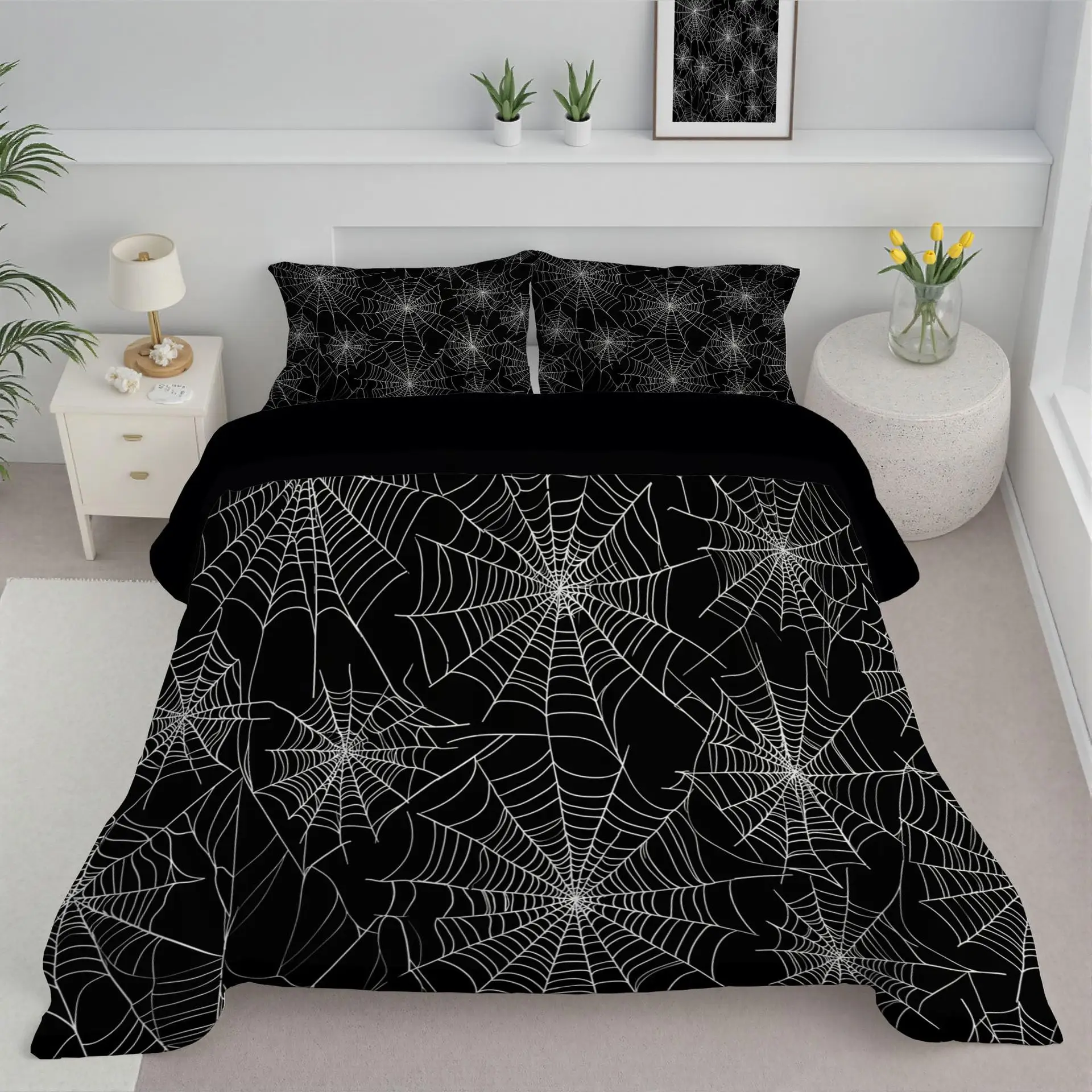 Spider Web Duvet Cover Set Pillowcase Spider Web Digital Print Bedding Set,Soft Comfortable Duvet Cover For Bedroom
Spider Web Duvet Cover Set Pillowcase Spider Web Digital Print Bedding Set,Soft Comfortable Duvet Cover For Bedroom