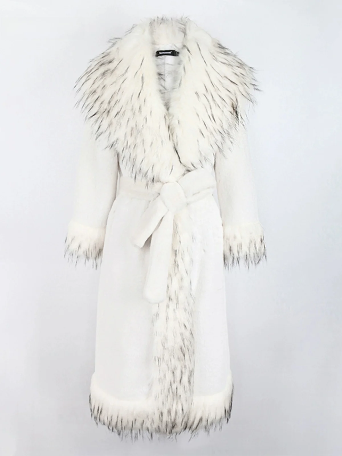 Nerazzurri White Long Fur Coat Women's Fashionable Fur Collar Belted Simulation Mink Overcoat Youth Standard Fit Long Sleeve
Nerazzurri White Long Fur Coat Women's Fashionable Fur Collar Belted Simulation Mink Overcoat Youth Standard Fit Long Sleeve