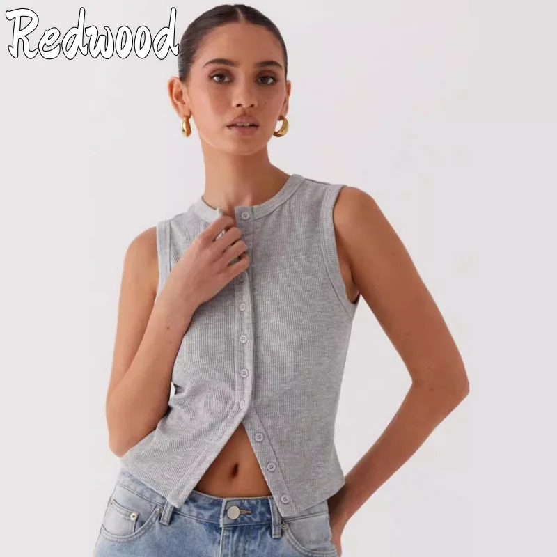 Fashion Vintage Button Vest Women Summer Casual Solid Color Sleeveless Short Top Girl Basic Minimalist Y2K Aesthetic Streetwear
Fashion Vintage Button Vest Women Summer Casual Solid Color Sleeveless Short Top Girl Basic Minimalist Y2K Aesthetic Streetwear