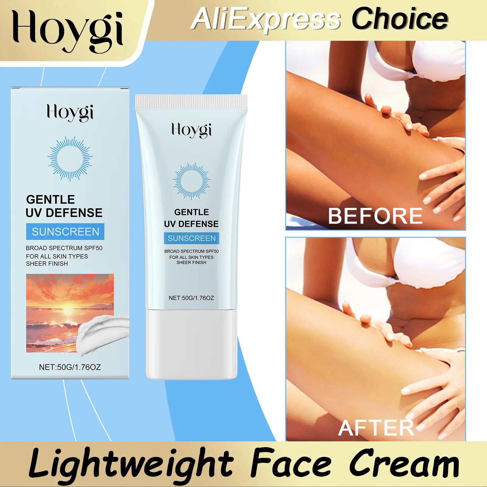 HOYGI Face Moisturizing Sunscreen Cream Centella Asiatica Serum Sun Block Refreshing Facial Cream Soothing UV Protective Lotion
HOYGI Face Moisturizing Sunscreen Cream Centella Asiatica Serum Sun Block Refreshing Facial Cream Soothing UV Protective Lotion