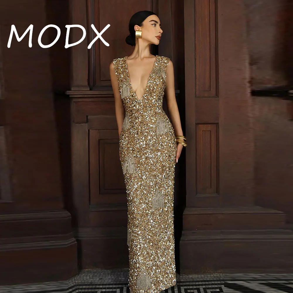 MODX Customized Vintage Stunning Gorgeous Beading Sexy V-neck Custom Made Floor Length High Quality Evening Dress
MODX Customized Vintage Stunning Gorgeous Beading Sexy V-neck Custom Made Floor Length High Quality Evening Dress 