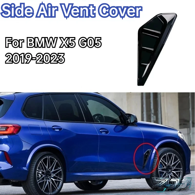 ABS Glossy Black Side Fender Grillle Air Vents Cover Shark Gills Vent For BMW X5 G05 2019-2023
ABS Glossy Black Side Fender Grillle Air Vents Cover Shark Gills Vent For BMW X5 G05 2019-2023