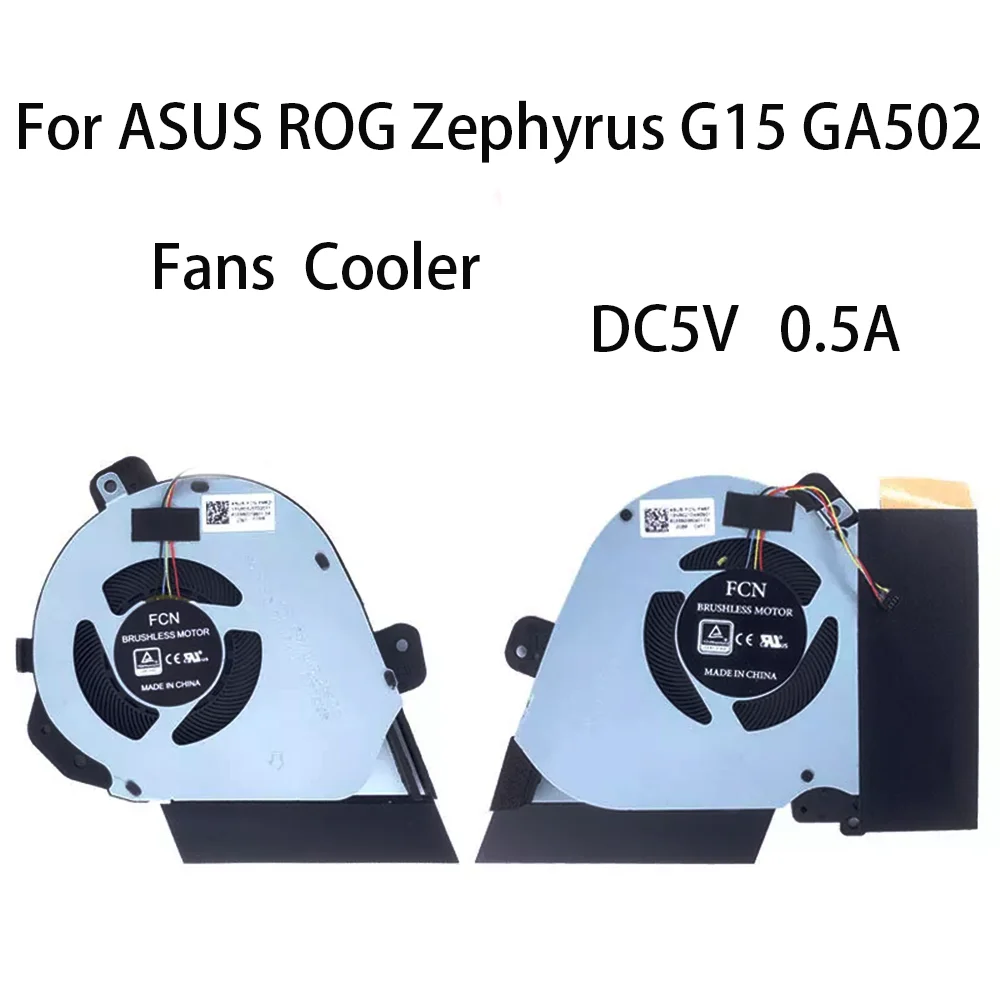 Original Laptop CPU GPU Cooling Fan DC5V 0.5A For ASUS ROG Zephyrus G15 GA502 GA502IU GA502IV 13NR03V0T020011 13NR0210AM0901
Original Laptop CPU GPU Cooling Fan DC5V 0.5A For ASUS ROG Zephyrus G15 GA502 GA502IU GA502IV 13NR03V0T020011 13NR0210AM0901