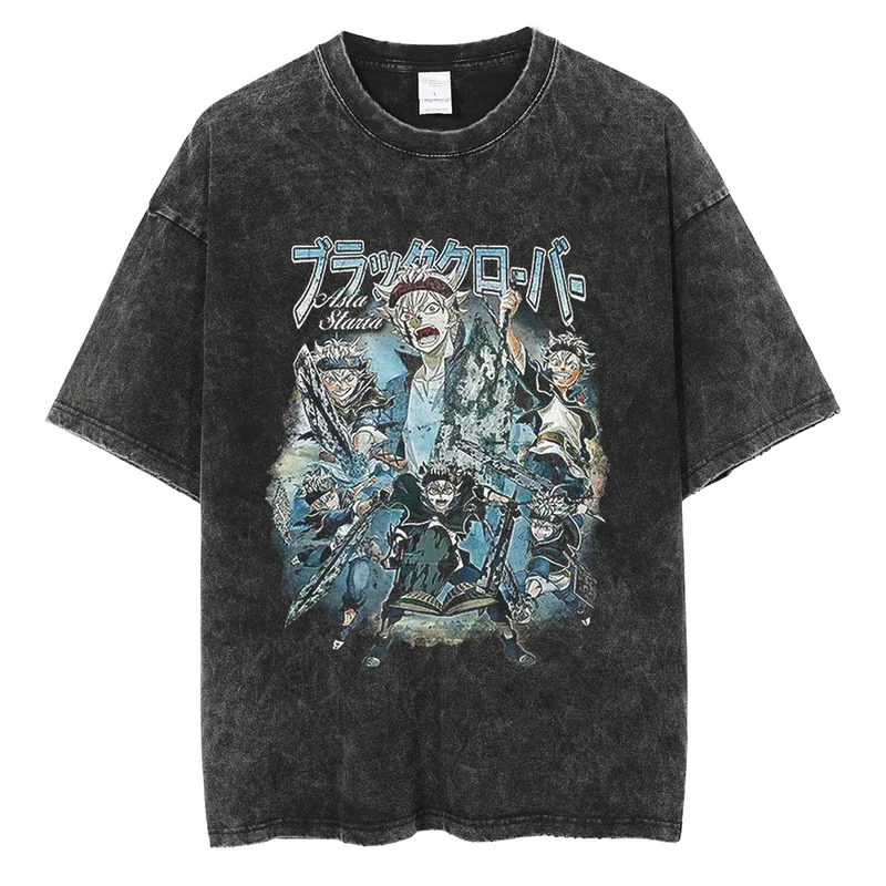 Anime Graphic Print Washed Vintage Black T-Shirt Men Summer Short Sleeve Tshirt Unisex Hip Hop Streetwear Tee Top
Anime Graphic Print Washed Vintage Black T-Shirt Men Summer Short Sleeve Tshirt Unisex Hip Hop Streetwear Tee Top