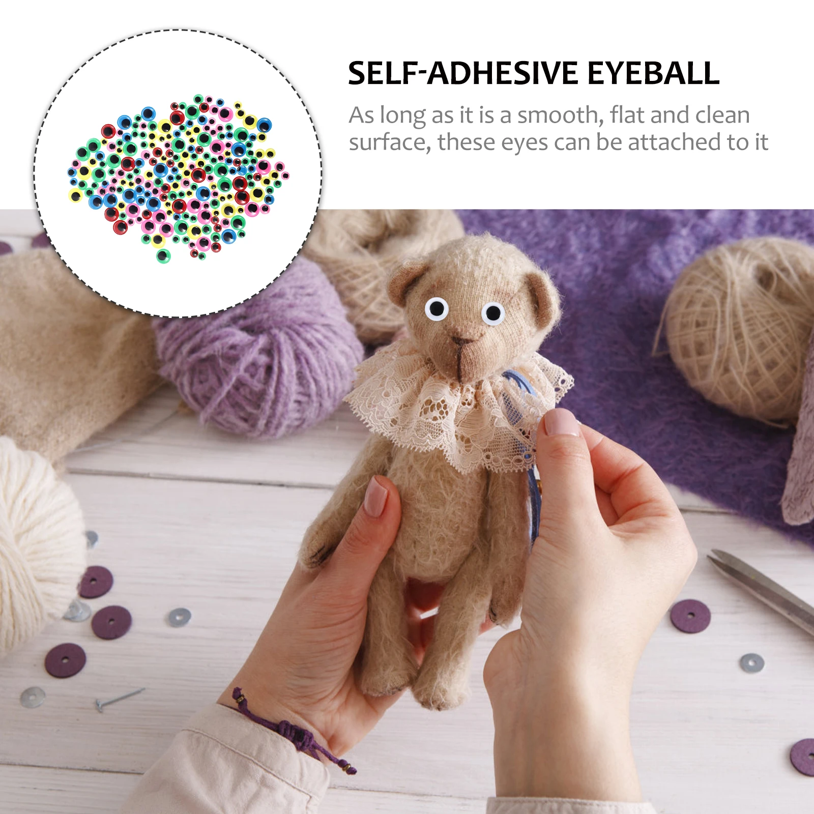 200Pcs Eyeball Stickers Self-Adhesive Decals Mix Size Color Bright Simulation Cartoon Accessories
200Pcs Eyeball Stickers Self-Adhesive Decals Mix Size Color Bright Simulation Cartoon Accessories