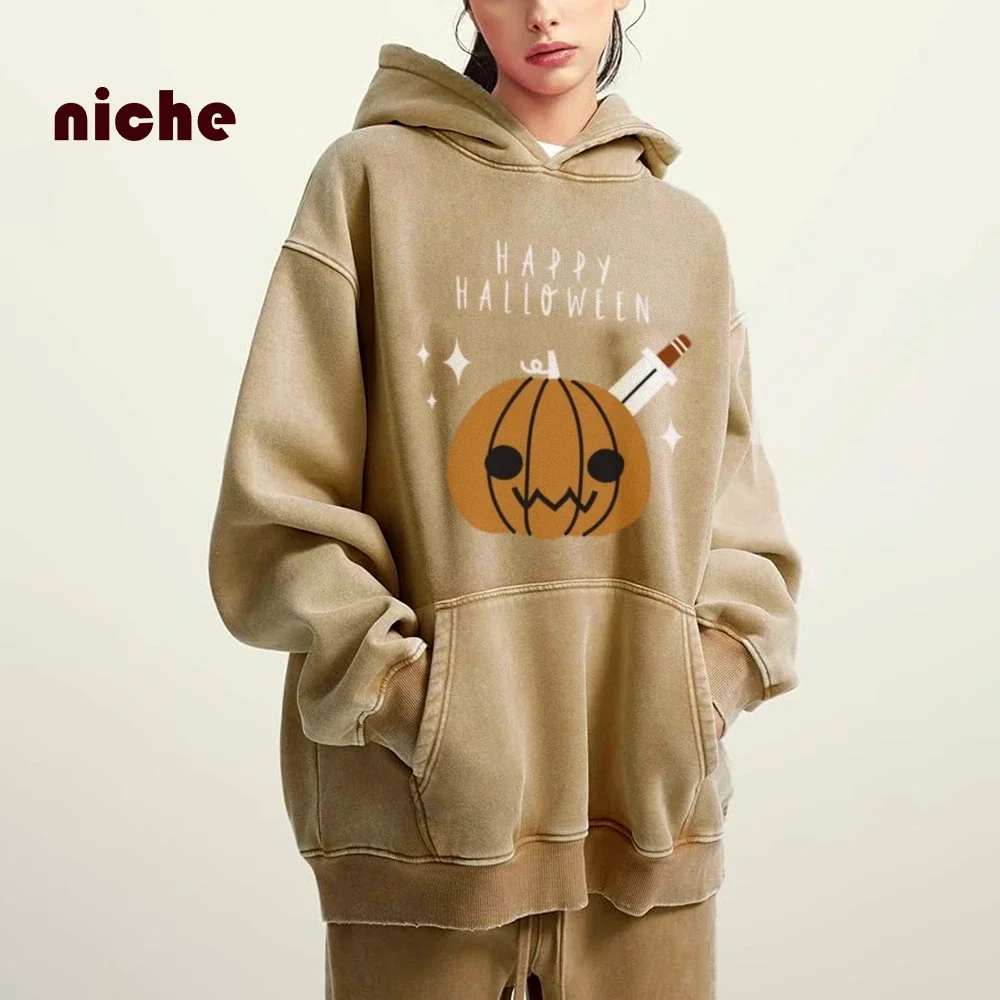 Halloween Y2k Style Hoodie Pure Cotton High Quality Loose Pumpkin Graphic Print Designer New Trend Hooded Sweater Sweatshirt
Halloween Y2k Style Hoodie Pure Cotton High Quality Loose Pumpkin Graphic Print Designer New Trend Hooded Sweater Sweatshirt