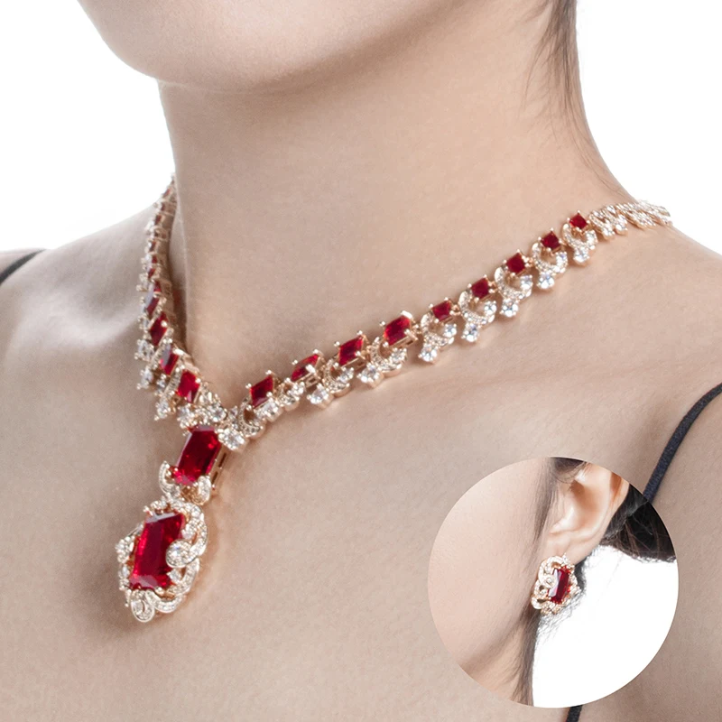 SENYU Elegant Lace Design Cubic Zirconia Women Necklace Earrings Sets Fashion Big Geometric Stone Pendant Necklace for Banquet
SENYU Elegant Lace Design Cubic Zirconia Women Necklace Earrings Sets Fashion Big Geometric Stone Pendant Necklace for Banquet