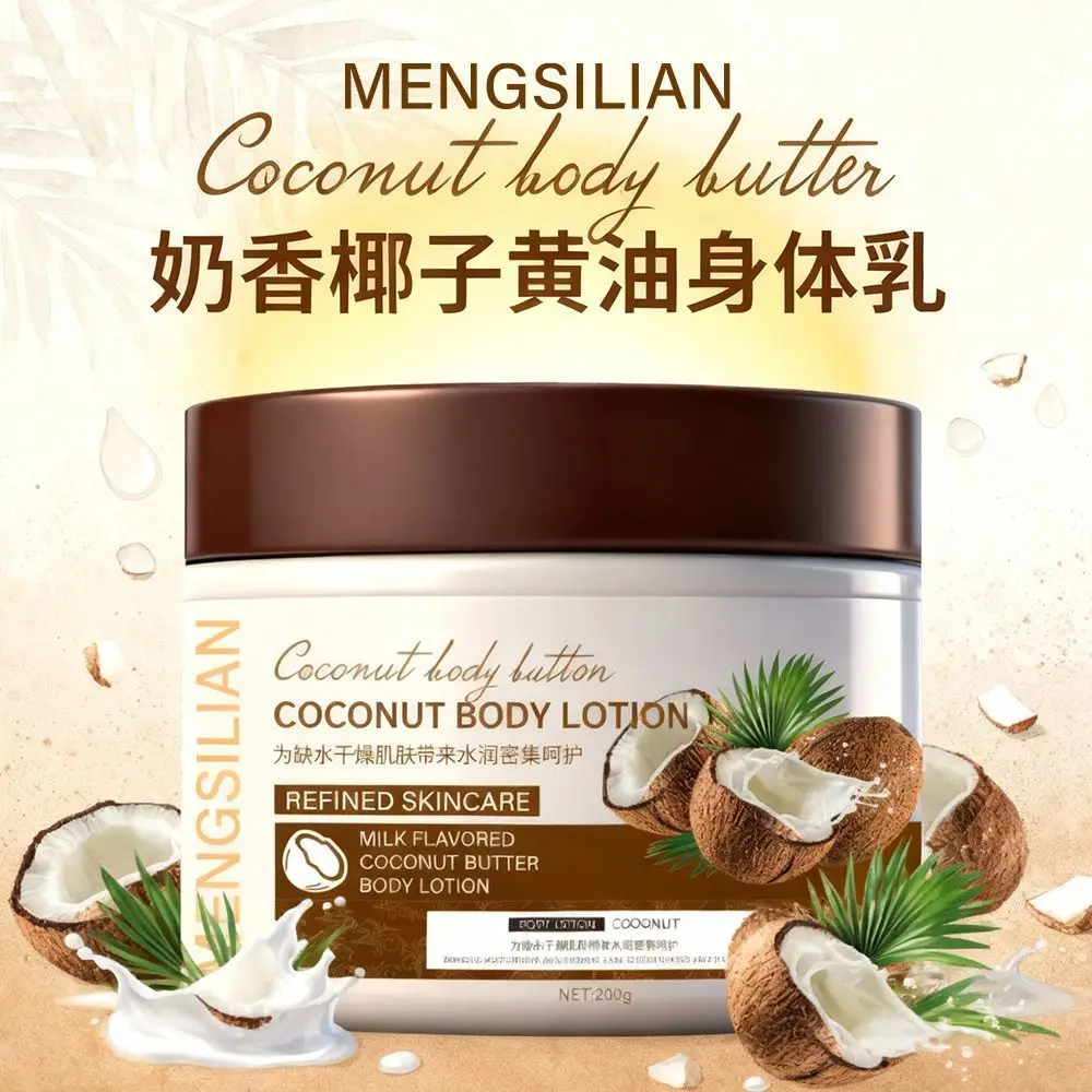 Ultra Hydrating Coconut Oil Whipped Body Cream for Dry Skin - 200g Softening Long Lasting Coconut Aroma
Ultra Hydrating Coconut Oil Whipped Body Cream for Dry Skin - 200g Softening Long Lasting Coconut Aroma