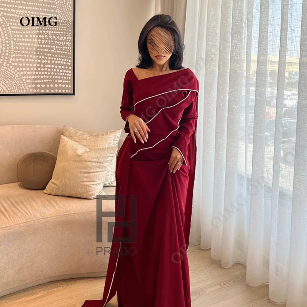 OIMG Burguny Formal Causl A Line Evening Dresses Long Sleeves Prom Dresses Long Shawl Party Dress Robe de soiree فساتين ال
OIMG Burguny Formal Causl A Line Evening Dresses Long Sleeves Prom Dresses Long Shawl Party Dress Robe de soiree فساتين ال