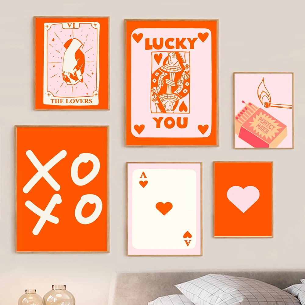 Trendy Retro Wall Art Aesthetic Print Lucky You Poster Pink Peach Ace Card Canvas Painting Funny Living Room Home Decor Pictures
Trendy Retro Wall Art Aesthetic Print Lucky You Poster Pink Peach Ace Card Canvas Painting Funny Living Room Home Decor Pictures