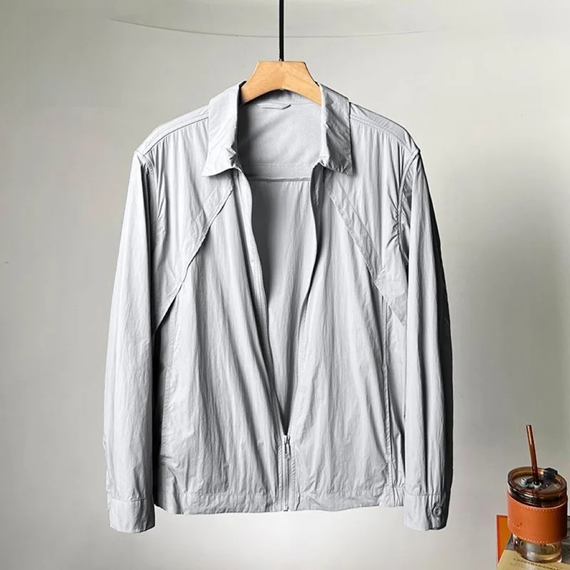 Lightweight Summer Ice Silk Men's Jaet Breathable Outdoor Flip Collar Sun Protection Outerwear Tagkita Brand Youth Faion
Lightweight Summer Ice Silk Men's Jaet Breathable Outdoor Flip Collar Sun Protection Outerwear Tagkita Brand Youth Faion