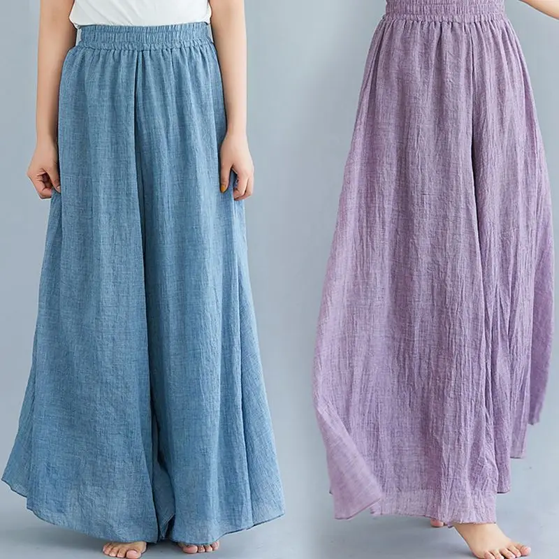 New Summer Drape Chiffon Wide-Leg Pants Casual Cotton Linen Pants Women Clothing Loose-fitting Baggy High Waist Trousers L10
New Summer Drape Chiffon Wide-Leg Pants Casual Cotton Linen Pants Women Clothing Loose-fitting Baggy High Waist Trousers L10