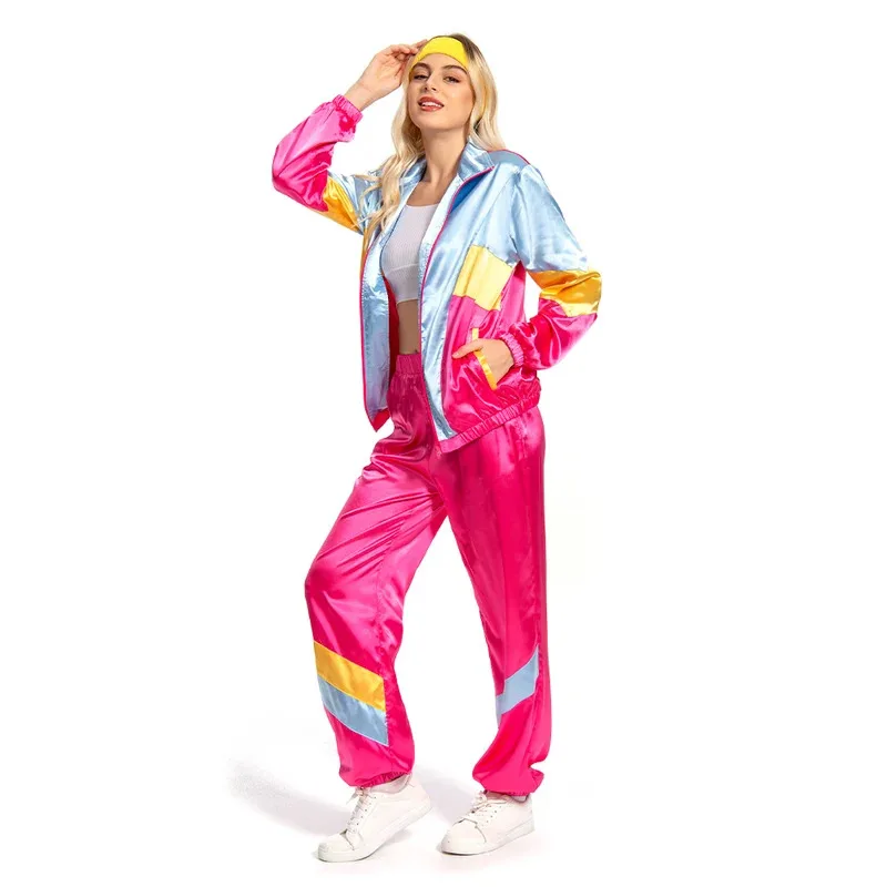 COSda@Retro 80s90s Women Sports Suits Jacket Pants Cosplay Costume Printed Halloween Carnival Party Suit For Female Male AdultCO
COSda@Retro 80s90s Women Sports Suits Jacket Pants Cosplay Costume Printed Halloween Carnival Party Suit For Female Male AdultCO
