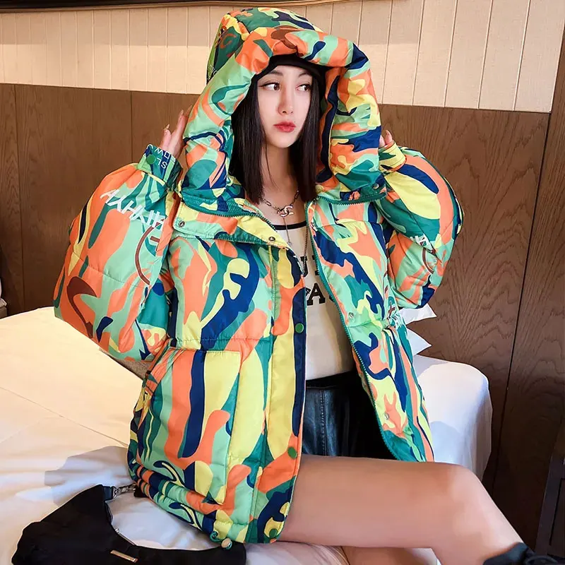 2025 New Winter Short Style Down Cotton Jacket Women's Colorful Trendy Hooded Loose Thick Warm Bread Style Clothing Female
2025 New Winter Short Style Down Cotton Jacket Women's Colorful Trendy Hooded Loose Thick Warm Bread Style Clothing Female