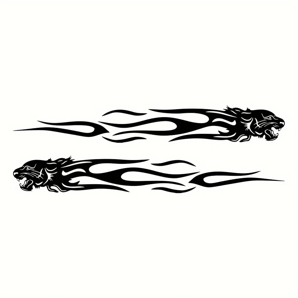 2PCS New Tiger Flame Vinyl Car Stickers, Cartoon Animal Creative Window Decor Accessories for Vehicle Styling
2PCS New Tiger Flame Vinyl Car Stickers, Cartoon Animal Creative Window Decor Accessories for Vehicle Styling