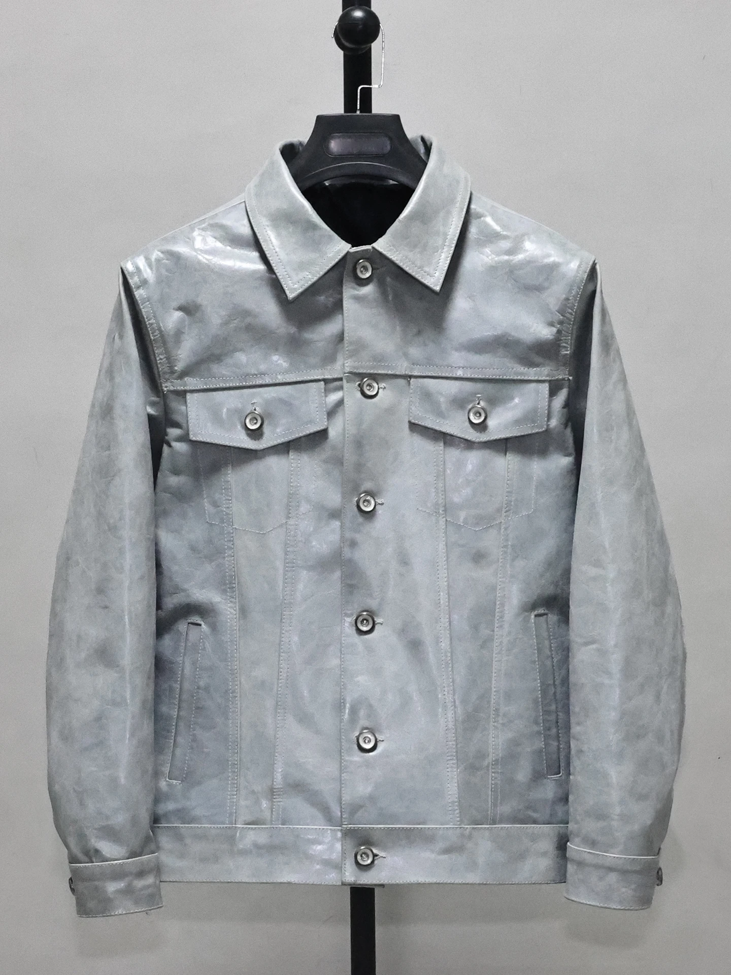 Heavy Wax Change First Layer Sheep High Quality Genuine Real Leather Men's Short Youth Casual Collar Denim Distressed Jacket
Heavy Wax Change First Layer Sheep High Quality Genuine Real Leather Men's Short Youth Casual Collar Denim Distressed Jacket