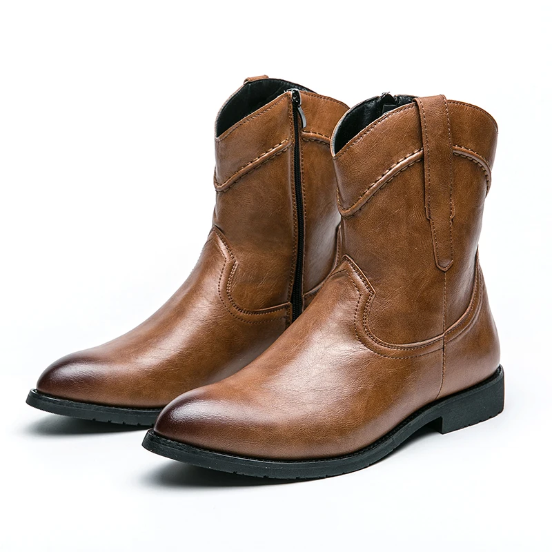 Высококачественные повседневные кожаные ботинки, мужские трендовые ковбойские сапоги в стиле вестерн, мужские уличные высокие британские мужские ботинки, удобные
Высококачественные повседневные кожаные ботинки, мужские трендовые ковбойские сапоги в стиле вестерн, мужские уличные высокие британские мужские ботинки, удобные
