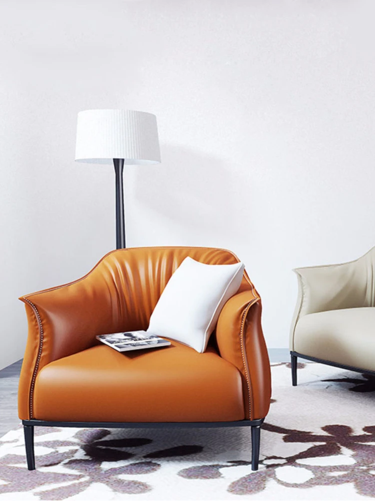 High quality office sofa Nordic fashion single chair modern leisure negotiation oil wax leather creative business furniture
High quality office sofa Nordic fashion single chair modern leisure negotiation oil wax leather creative business furniture