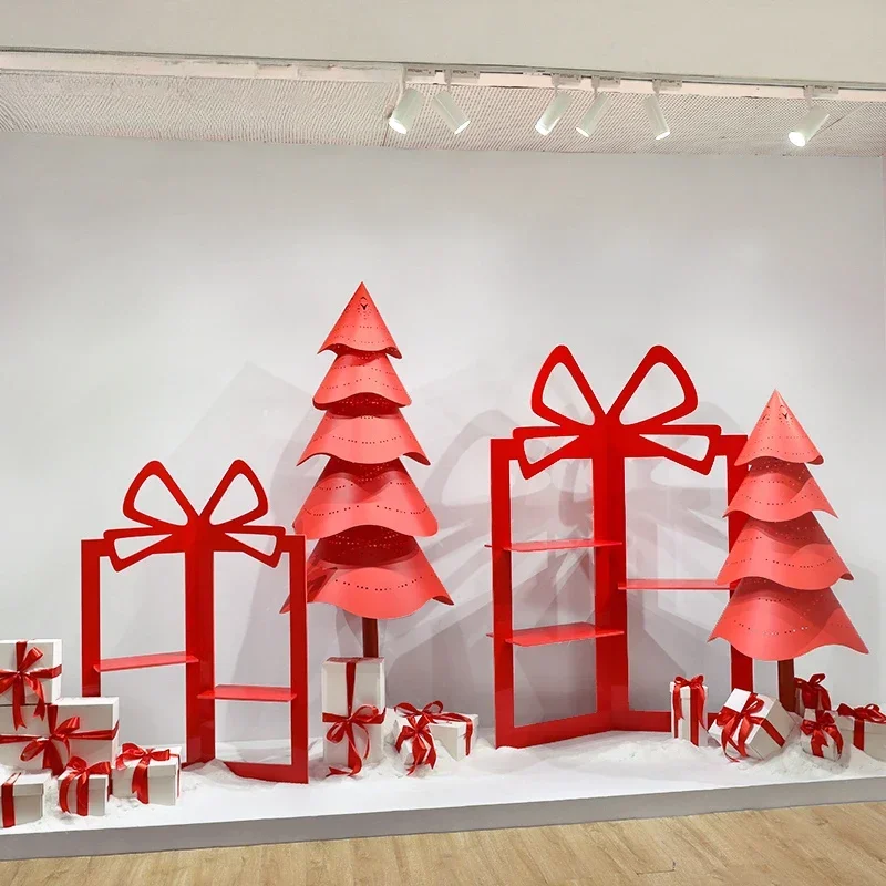 Christmas beautiful Chen decoration red gift box props, clothing store window scene arrangement New Year's ornament
Christmas beautiful Chen decoration red gift box props, clothing store window scene arrangement New Year's ornament