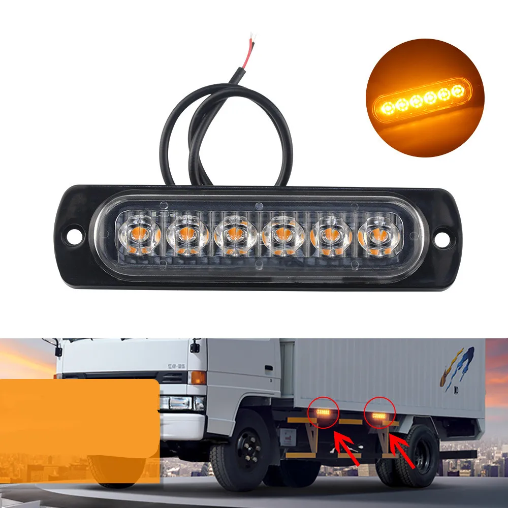 DC 12V-24V 18W Yellow 6LED Lights Car Truck Warn Safety Urgent Always Bright Lamp Car External LED Light Rear Side Brake Lamp
DC 12V-24V 18W Yellow 6LED Lights Car Truck Warn Safety Urgent Always Bright Lamp Car External LED Light Rear Side Brake Lamp
