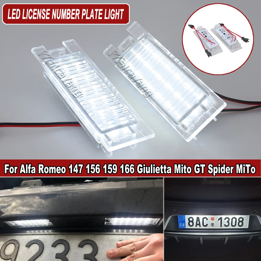 2 шт. Canbus авто светодиодные лампы освещения номерного знака для Alfa Romeo 147 156 159 166 Giulietta GT Brera Coupe для Ferrari 488
2 шт. Canbus авто светодиодные лампы освещения номерного знака для Alfa Romeo 147 156 159 166 Giulietta GT Brera Coupe для Ferrari 488