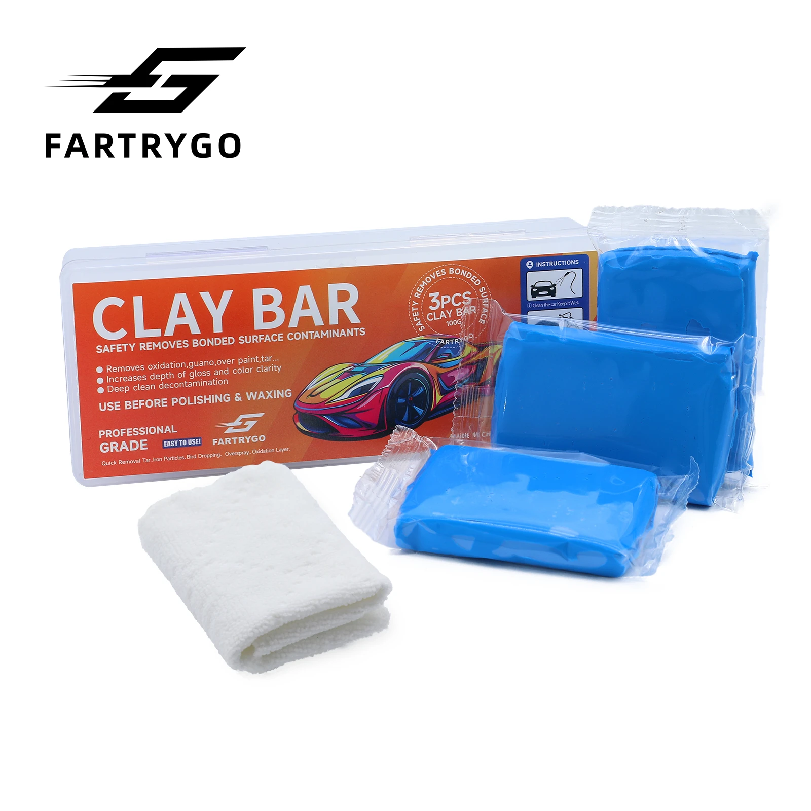 Fartrygo 3-Pack Magic Clay Bar Kit 100g Combo Set Car Wash Car Detailing Cleaning Tool
Fartrygo 3-Pack Magic Clay Bar Kit 100g Combo Set Car Wash Car Detailing Cleaning Tool