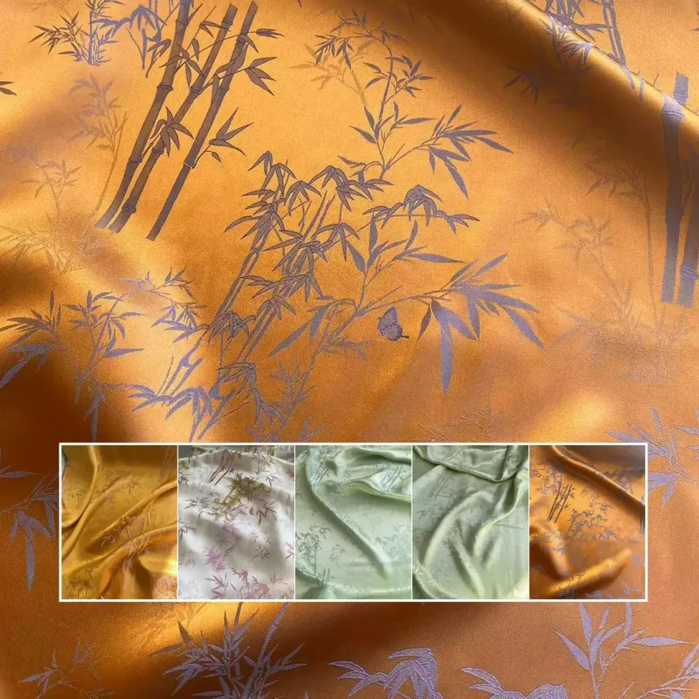 Wholesales Chinese Bamboo Design Colorful Silk Jacquard Fabric Soft for Summer Women Man Summer Dress Clothes Shirt Home Textile
Wholesales Chinese Bamboo Design Colorful Silk Jacquard Fabric Soft for Summer Women Man Summer Dress Clothes Shirt Home Textile