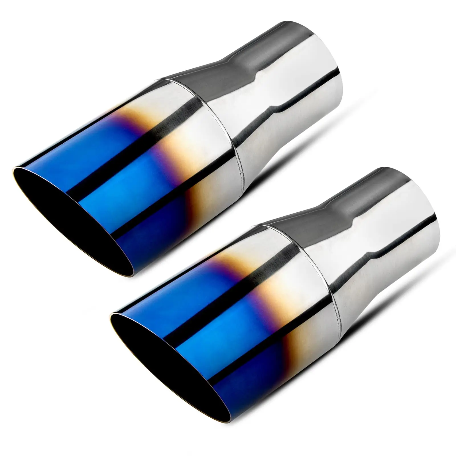 Stainless Steel Exhaust Tips 2.5 Inch Inlet To 3.5 Inch Outlet, 7.75 Inch Length, Weld-On, Angled Cut, Polished Blue Burnt
Stainless Steel Exhaust Tips 2.5 Inch Inlet To 3.5 Inch Outlet, 7.75 Inch Length, Weld-On, Angled Cut, Polished Blue Burnt