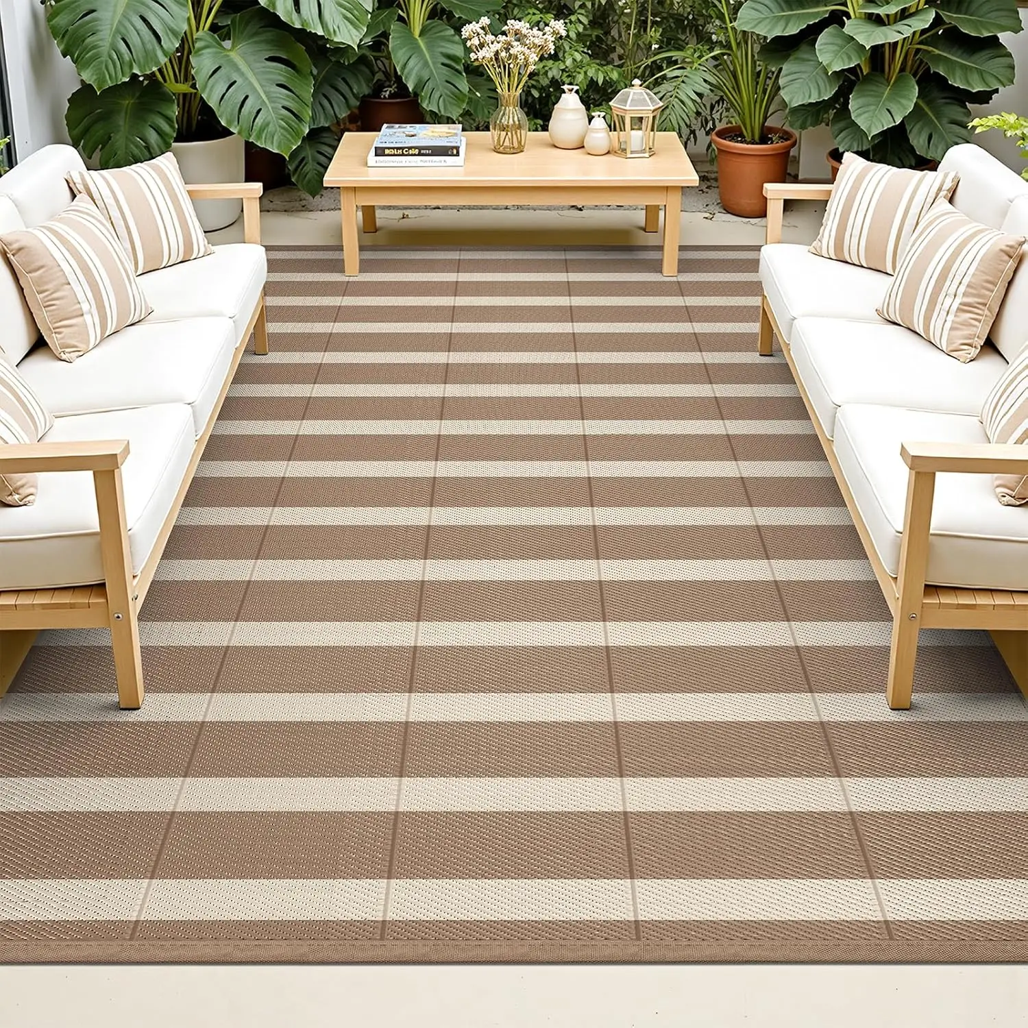 Waterproof Outdoor Rug 6x9, Reversible Striped Patio Rug, Lightweight Plastic Straw Camping Mat, Indoor Outdoor RV Carpet for
Waterproof Outdoor Rug 6x9, Reversible Striped Patio Rug, Lightweight Plastic Straw Camping Mat, Indoor Outdoor RV Carpet for