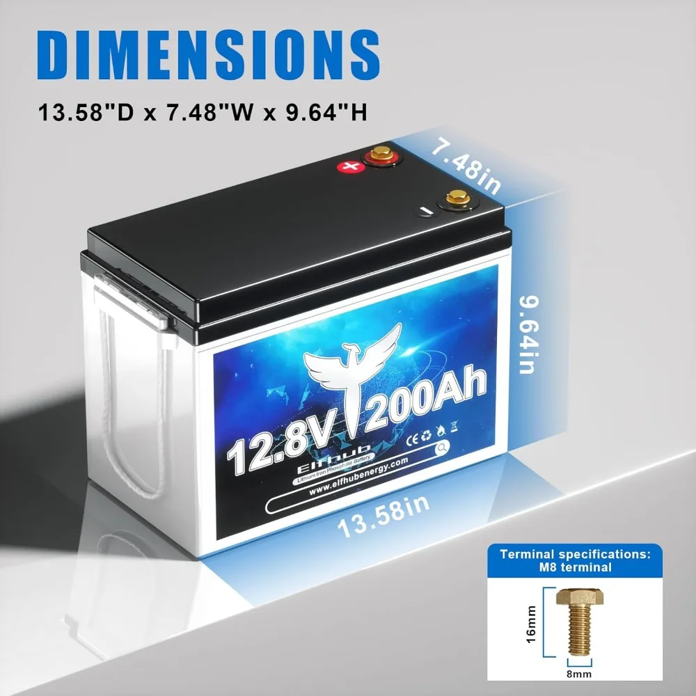 LiFePO4 Lithium Battery: 2560Wh Energy with 200A BMS, 2560W Max Load - 10-Year 15000-Cycle Lifespan
LiFePO4 Lithium Battery: 2560Wh Energy with 200A BMS, 2560W Max Load - 10-Year 15000-Cycle Lifespan