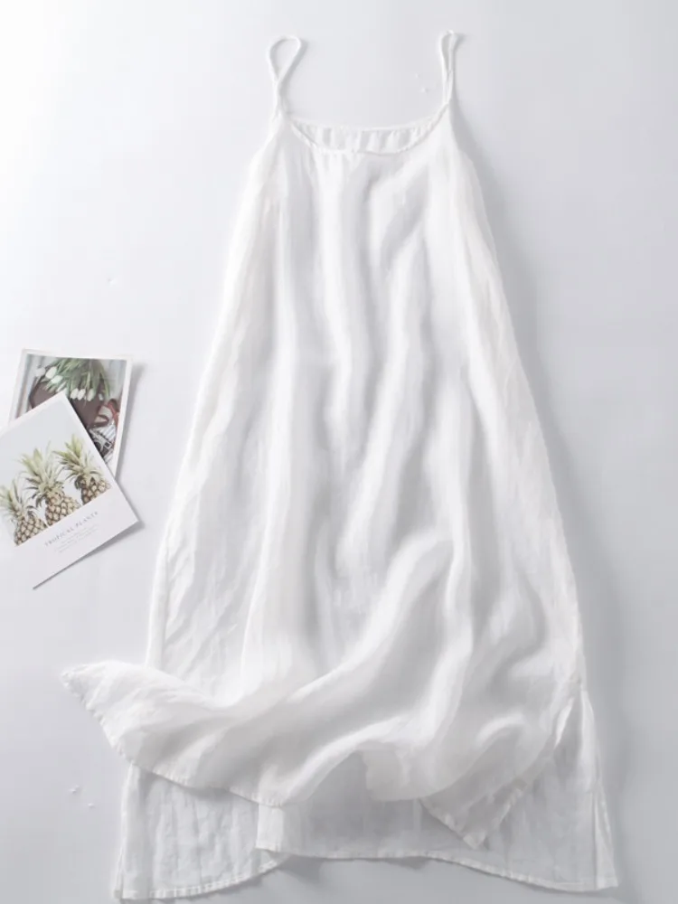 Japanese Style Cotton Summer Dress Women's Sleeveless Midi Dress Breathable Lightweight Floaty Inner Wear A-Line Skirt
Japanese Style Cotton Summer Dress Women's Sleeveless Midi Dress Breathable Lightweight Floaty Inner Wear A-Line Skirt