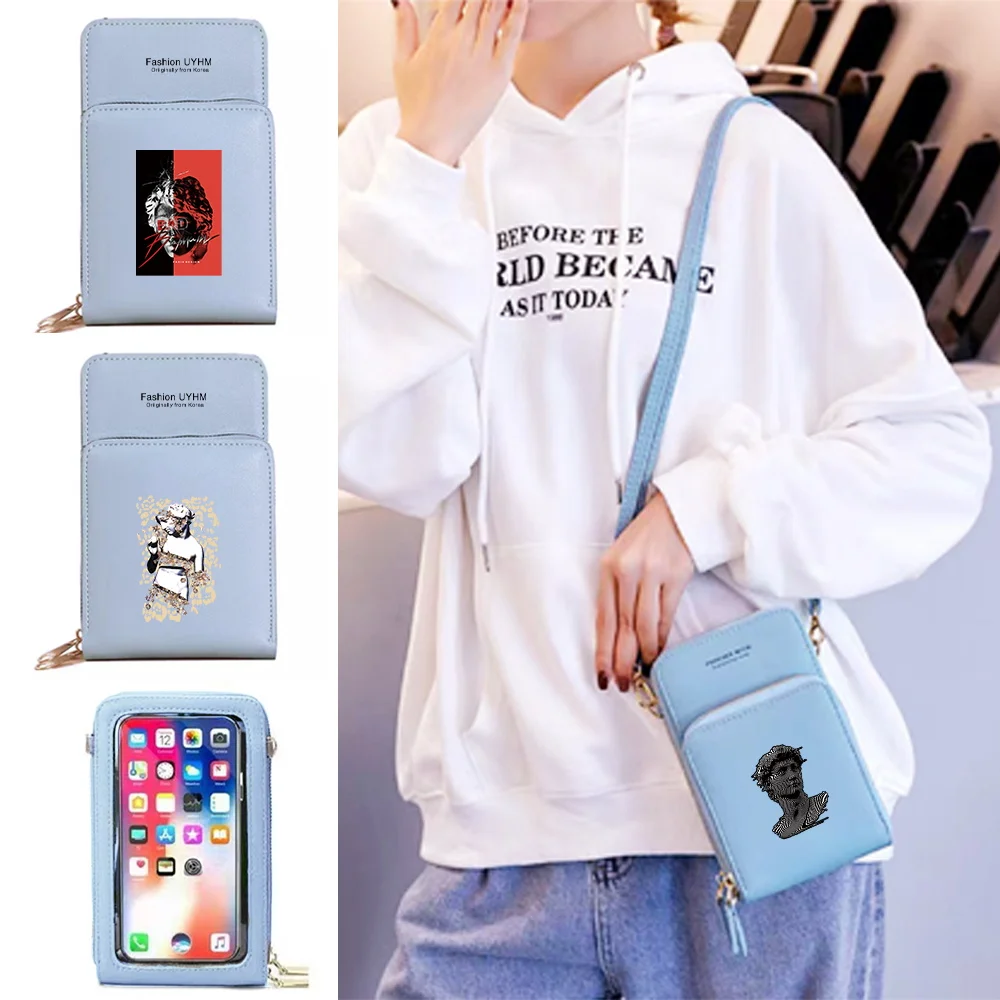 Women's Wallets Mobile Phone Bags Card Coin Storage Purse for Apple/Huawei Cell Phone Pack Sculpture Print Female Shoulder Bag
Women's Wallets Mobile Phone Bags Card Coin Storage Purse for Apple/Huawei Cell Phone Pack Sculpture Print Female Shoulder Bag