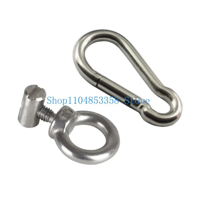 652F Heavy Duty Stainless Steel Eye Bolt tie Down Anchoring Awning Stoppers with Carabiner Hooks
652F Heavy Duty Stainless Steel Eye Bolt tie Down Anchoring Awning Stoppers with Carabiner Hooks