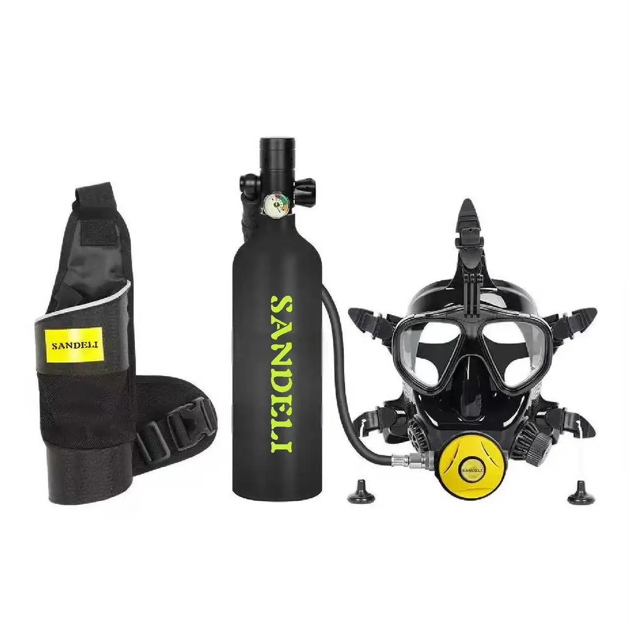 Manufacturer-made 1-liter scuba tank regulator with full-face mask, lasts 40-50 minutes of diving equipment
Manufacturer-made 1-liter scuba tank regulator with full-face mask, lasts 40-50 minutes of diving equipment