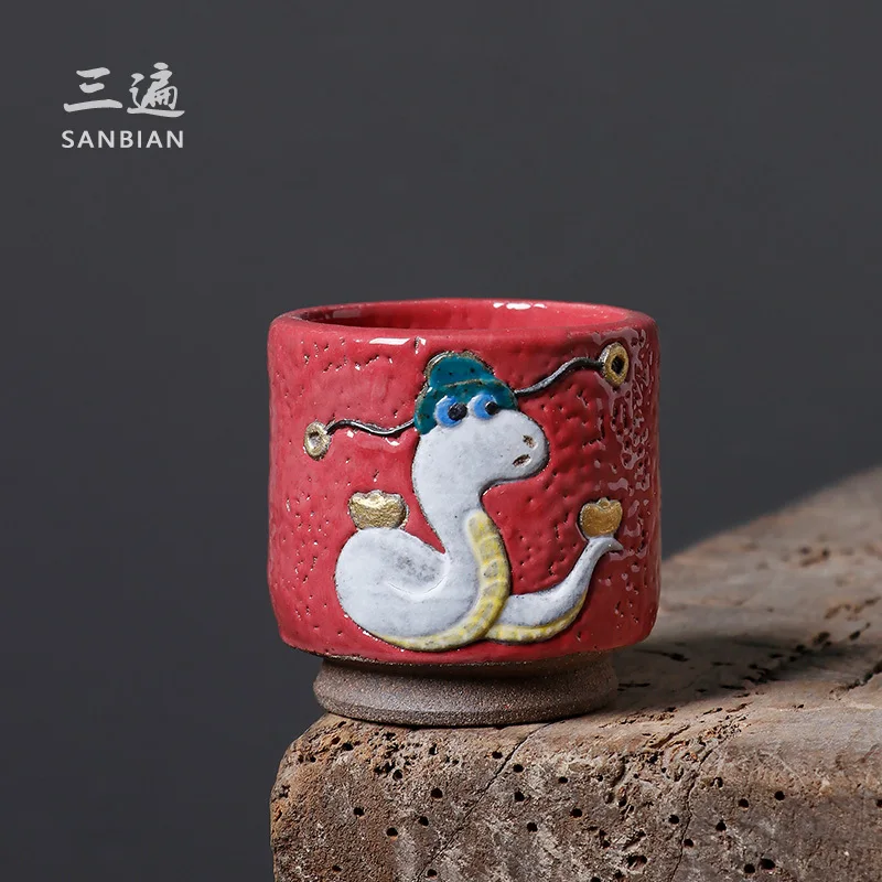 Chen Renhui Handmade Zhiye Roasted Snake Cup, Wood Fired Ceramic Special Personal High-End Master Kung Fu Tea Teacup
Chen Renhui Handmade Zhiye Roasted Snake Cup, Wood Fired Ceramic Special Personal High-End Master Kung Fu Tea Teacup