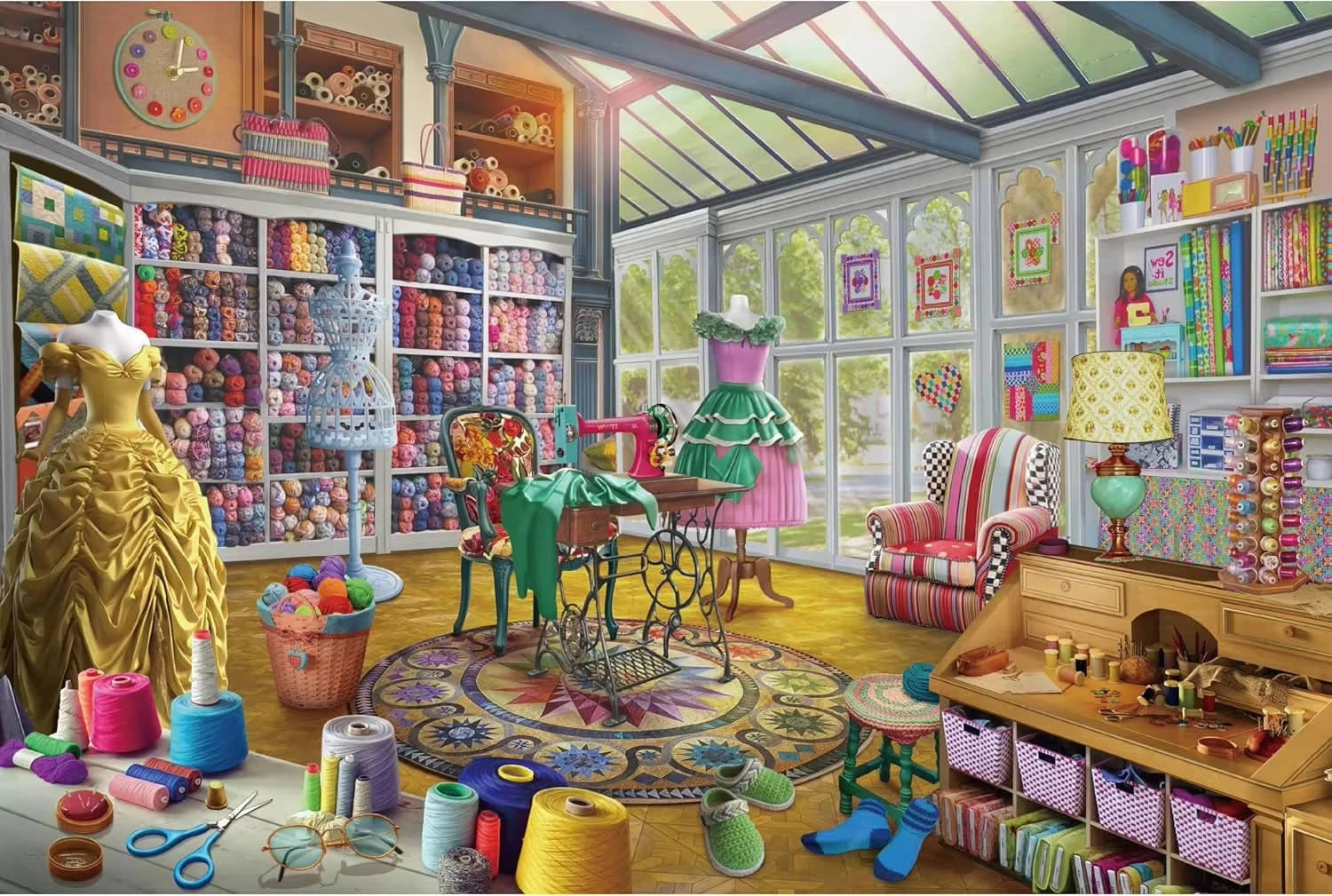 Sewing Room 500/1000/1200/2000 PCS Jigsaw Puzzles Scenery Family Activity Games for Gameroom Bedroom Home Decor Gift
Sewing Room 500/1000/1200/2000 PCS Jigsaw Puzzles Scenery Family Activity Games for Gameroom Bedroom Home Decor Gift