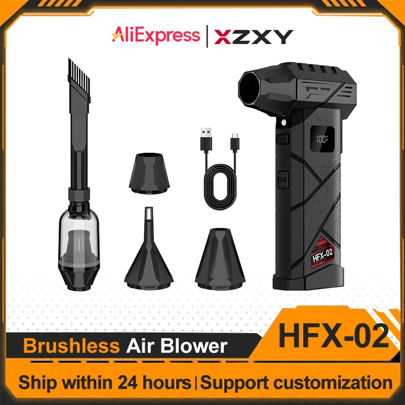 XZXY Air Blower HFX-02 130000Rpm Brushless Motor 8000mAh Removable Battery 0-100 Gears Stepless Adjust Wind Speed Turbo Fan
XZXY Air Blower HFX-02 130000Rpm Brushless Motor 8000mAh Removable Battery 0-100 Gears Stepless Adjust Wind Speed Turbo Fan