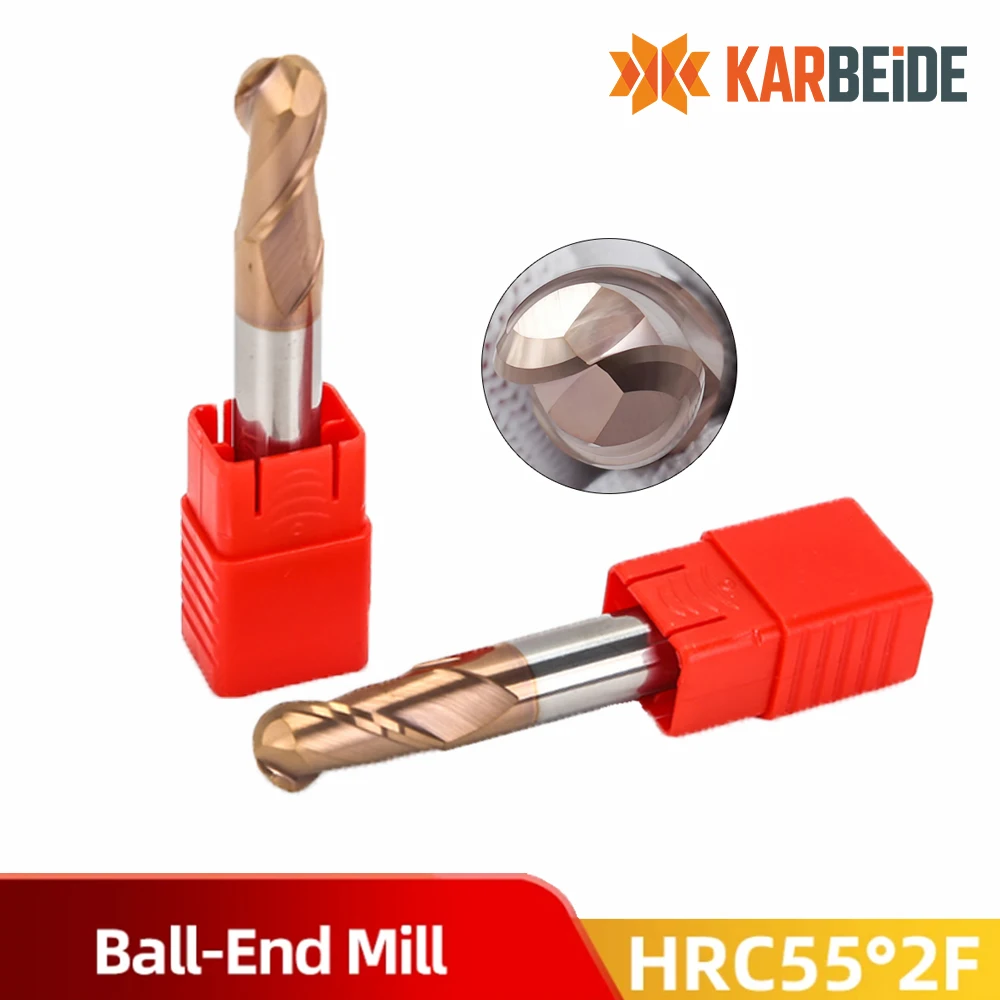 BD550 2 Flute Carbide Ball Nose End Mills TiSiN Coating,For Milling Metal,Alloy Steels, Hardened Steel etc.
BD550 2 Flute Carbide Ball Nose End Mills TiSiN Coating,For Milling Metal,Alloy Steels, Hardened Steel etc.