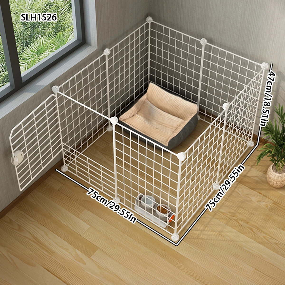 Dog Fence for Small Dogs, Indoor Use, One Bedroom and One Bathroom Pet Enclosure with Toilet Area, Anti-Escape Dog Cage
Dog Fence for Small Dogs, Indoor Use, One Bedroom and One Bathroom Pet Enclosure with Toilet Area, Anti-Escape Dog Cage