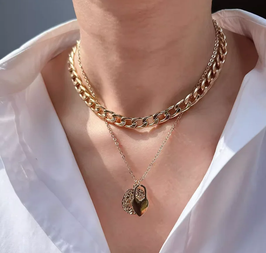 European and American minority multi-layer chain love pendant necklace Pearl clavicle chain female
European and American minority multi-layer chain love pendant necklace Pearl clavicle chain female